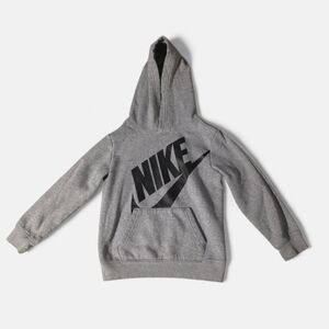 Nike Boys Gray Logo Hoodie | Size 6-7